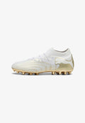 Puma FUTURE 9 ULTIMATE MG - Firm-ground football boots - white metallic gold-coloured black