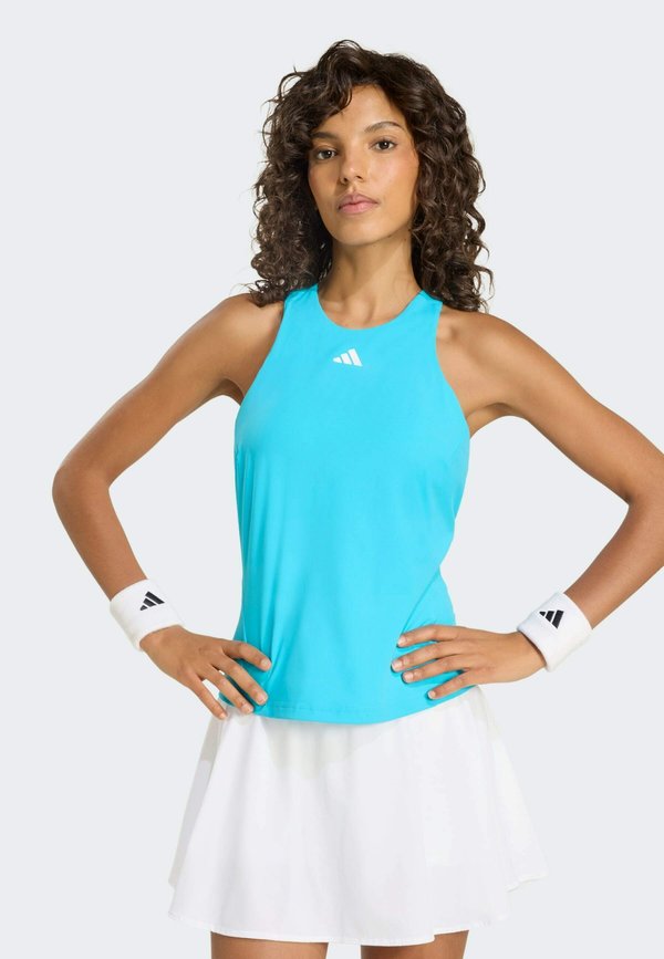adidas Performance CLIMACOOL Y-TANK - Top - signal cyan