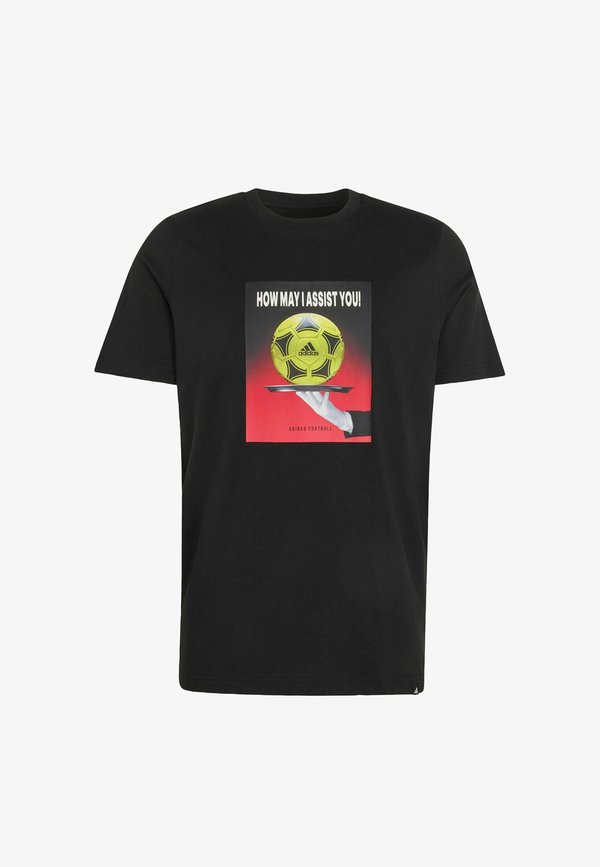 adidas Performance ADIDAS PERFORMANCE FOOTBALL SLOGAN GRAPHIC T-SHIRT - Print T-shirt - black