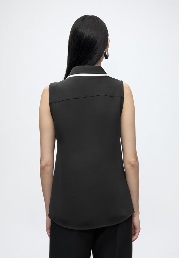 KARL LAGERFELD CONTRAST SLEEVELESS BLOUSE