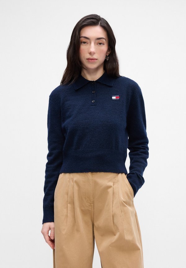 Tommy Jeans TOMMY BADGE POLO JUMPER WITH ALPACA