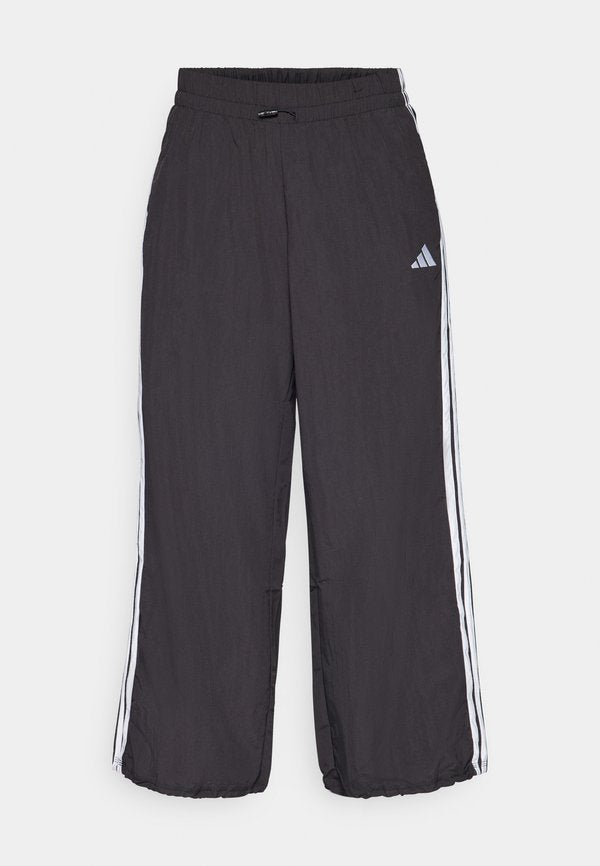 adidas Sportswear ESSENTIALS 3 STRIPES LIFESTYLE WOVEN PARACHUTE - Tracksuit bottoms - black/white