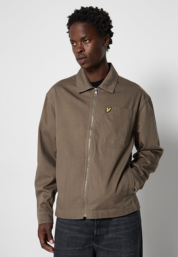 Lyle & Scott ENZYME WASH ZIP THROUGH OVERSHIRT