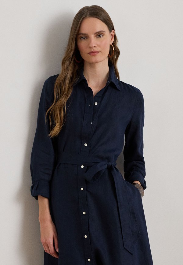 Lauren Ralph Lauren Petite BELTED LINEN SHIRTDRESS