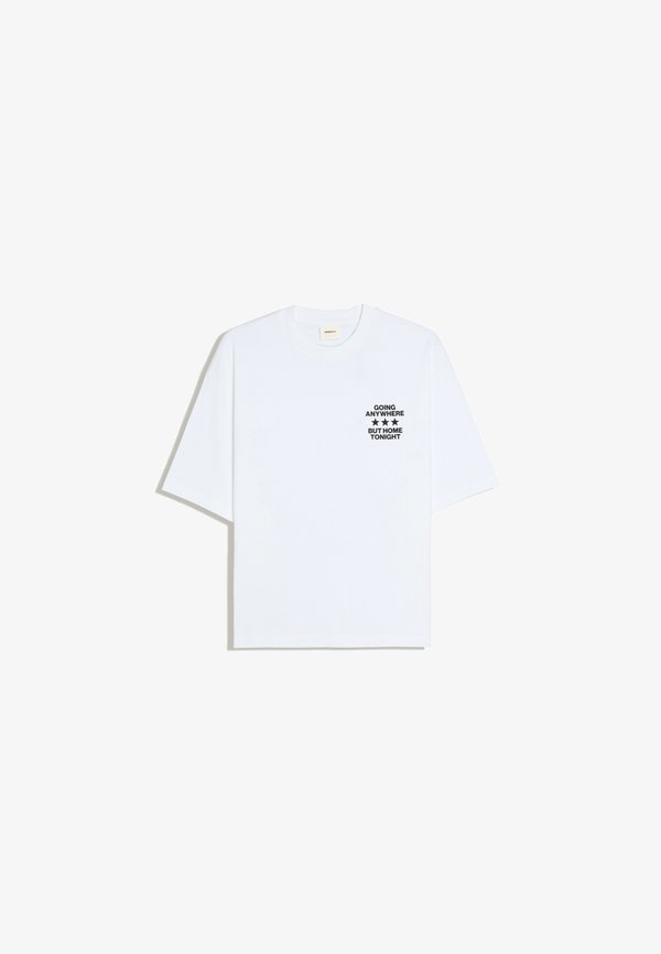 Bershka SHORT SLEEVE BOXY-FIT - PRINT T-SHIRT - Print T-shirt - white