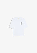 Bershka SHORT SLEEVE BOXY-FIT - PRINT T-SHIRT - Print T-shirt - white