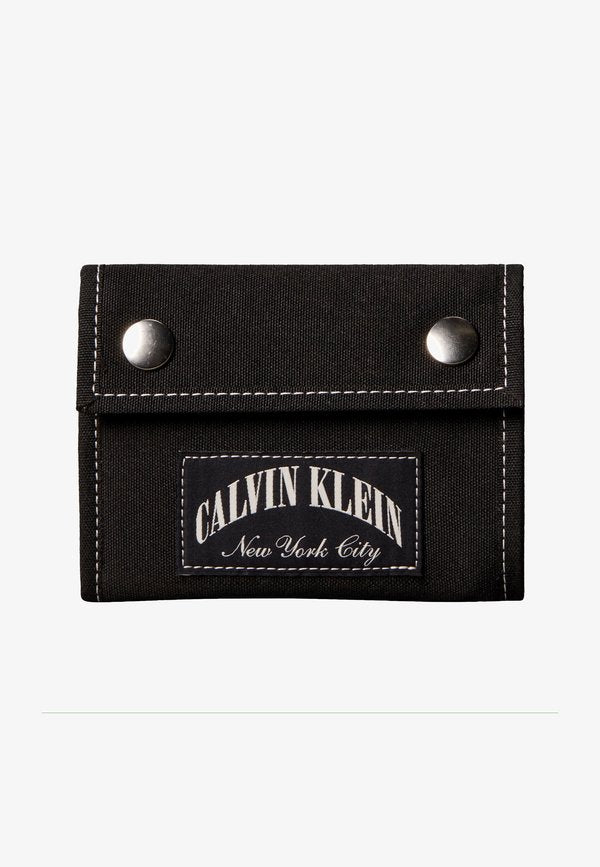 Calvin Klein GRAPHIC TRIFOLD WALLET - Wallet - black