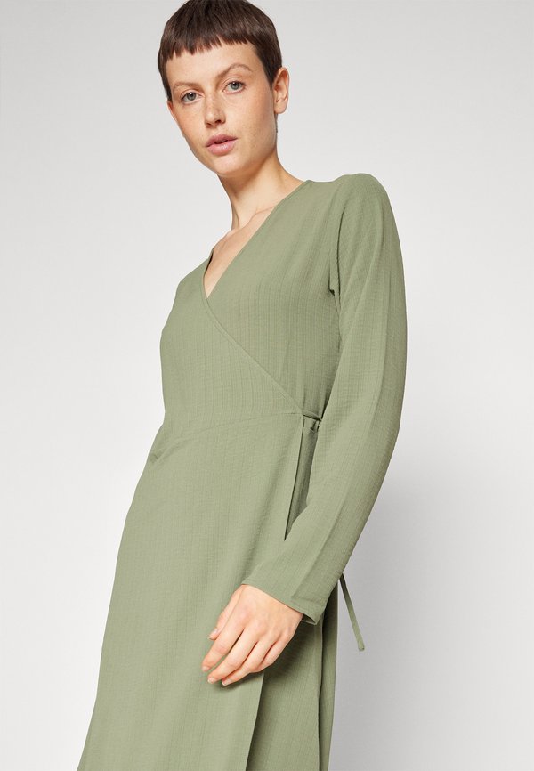 VILA VILOVIE NEW WRAP MIDI DRESS