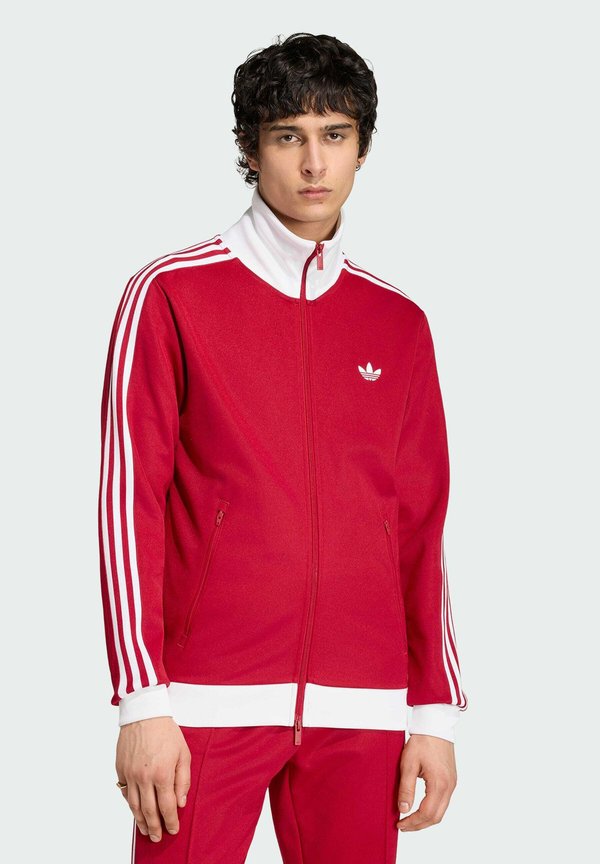 adidas Originals BECKENBAUER TT - Zip-up sweatshirt - team victory red/white