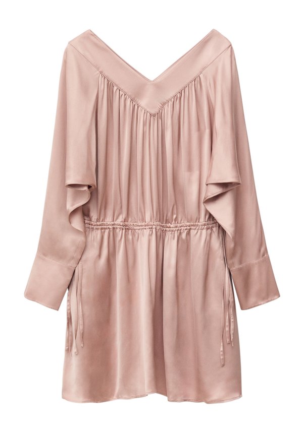 & OTHER STORIES & OTHER STORIES DRAWSTRING V-NECK MINI DRESS