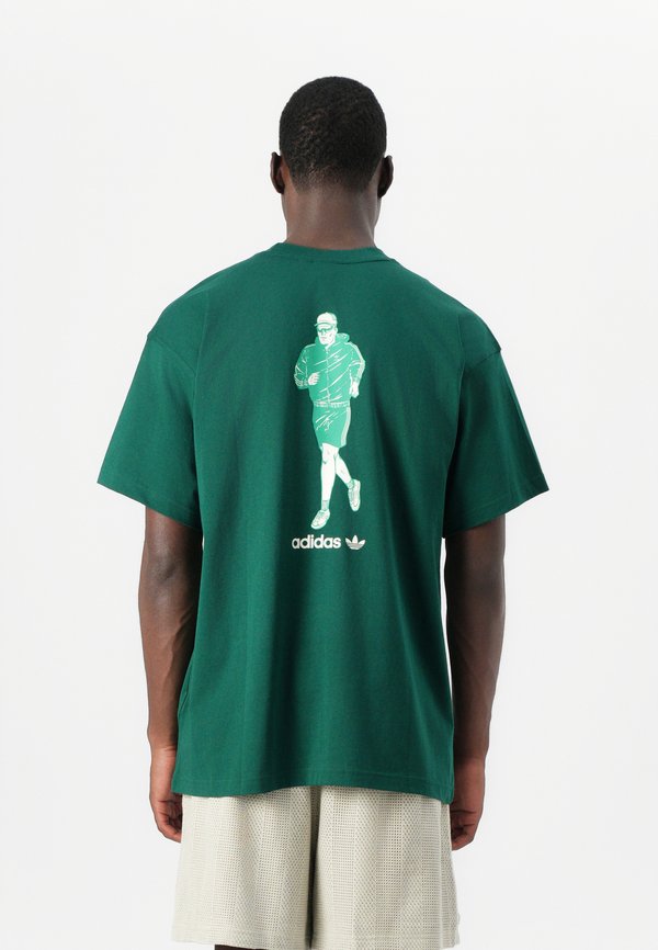 adidas Originals RETRO RUNNING UNISEX - Print T-shirt - collegiate green