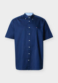 Tommy Hilfiger PLUS REGULAR LINEN BLEND SHORT SLEEVE SHIRT - Shirt - carbon navy