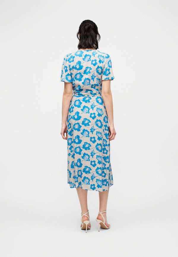 VILA VIPERRY V NECK MIDI DRESS