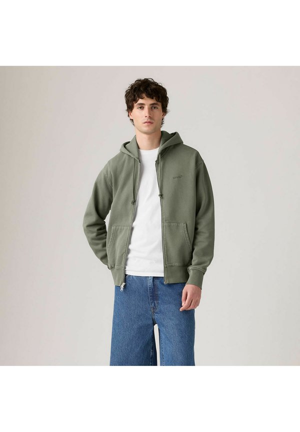 Levi's® AUTHENTIC FULL ZIP - Zip-up sweatshirt - black agate garment - greens
