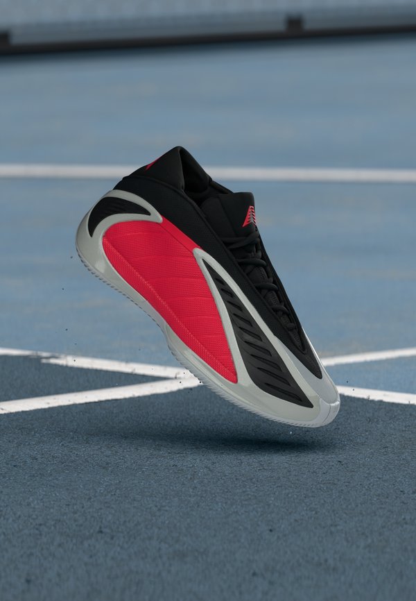 adidas Performance ANTHONY EDWARDS 2 UNISEX - Basketball shoes - silver-coloured metallic/pure ruby/core black