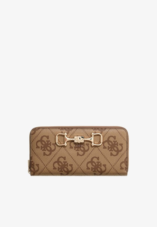 Guess GUESS GELDBÖRSE JANIE LOGO PORTEMONNAIE - Wallet - braun
