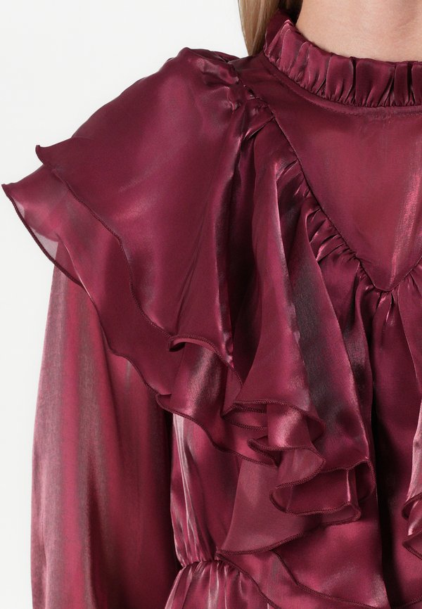 YAS YASELOISE SHINY RUFFLE DRESS