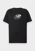 New Balance CHROME TEE UNISEX - Print T-shirt - black