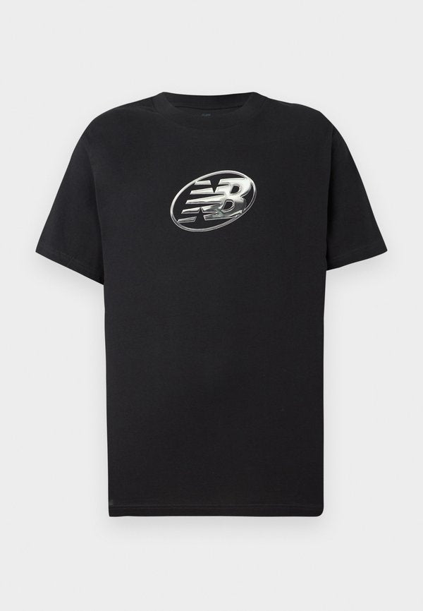 New Balance CHROME TEE UNISEX - Print T-shirt - black