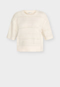 TOM TAILOR DENIM KNIT OPEN STRUCTURE PULLOVER