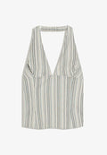 Bershka FRONT ZIP TOP - Blouse - light blue