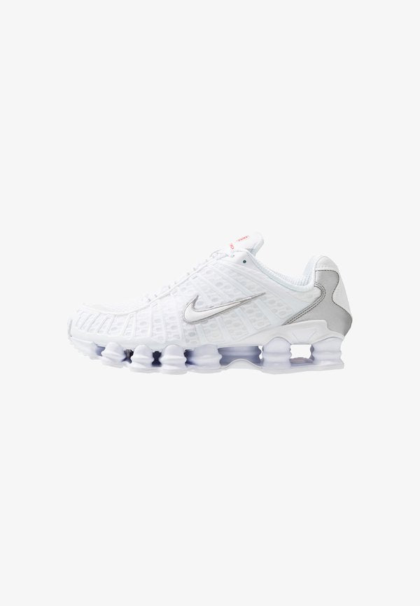 Nike Sportswear SHOX TL - Trainers - white metallic silver max orange white