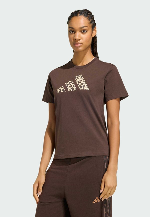 adidas Sportswear ADIDAS SPORTSWEAR ANIMAL GRAPHIC T-SHIRT - Print T-shirt - dark brown