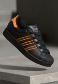 adidas Originals SUPERSTAR II - Trainers - core black   crew orange   semi impact orange
