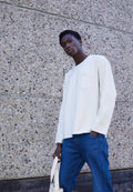 Levi's® SLOUCHY POCKET TEE - Long sleeved top - greige