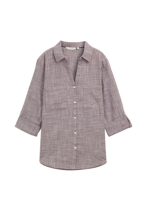 TOM TAILOR BLOUSE WITH SLUB STRUCTURE