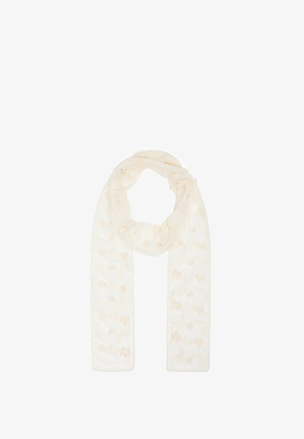 Bershka EMBROIDERED - SCARF - Scarf - white
