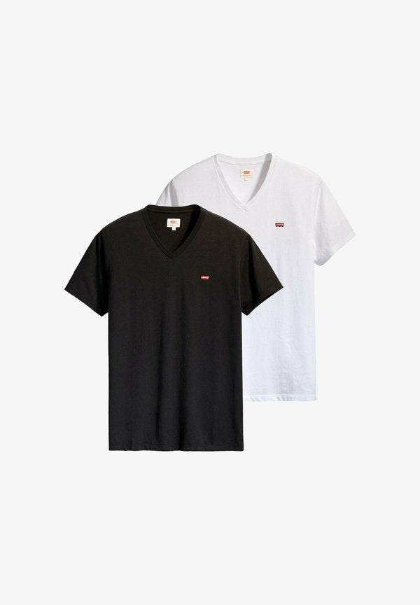 Levi's® 2ER PACK  - Basic T-shirt - weiß schwarz