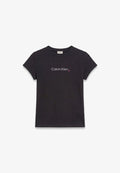 Calvin Klein Jeans SLIM FIT HEART LOGO - Print T-shirt - black