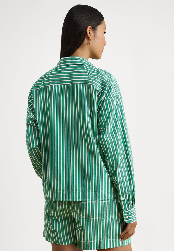 Lauren Ralph Lauren STRIPED COTTON BROADCLOTH CROPPED SHIRT