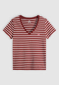Levi's® PERFECT V NECK - Print T-shirt - red/offwhite