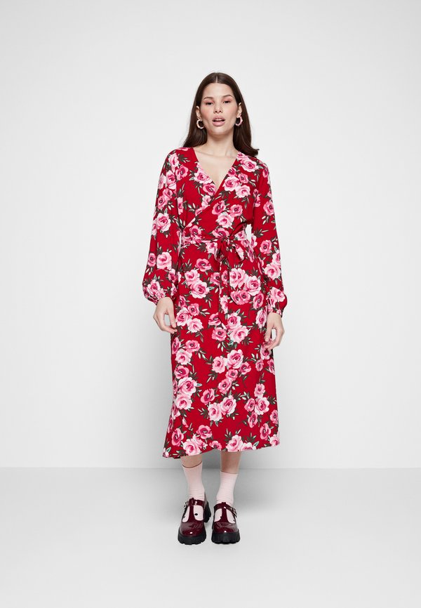 VILA VIDOTTIAS MIDI WRAP DRESS