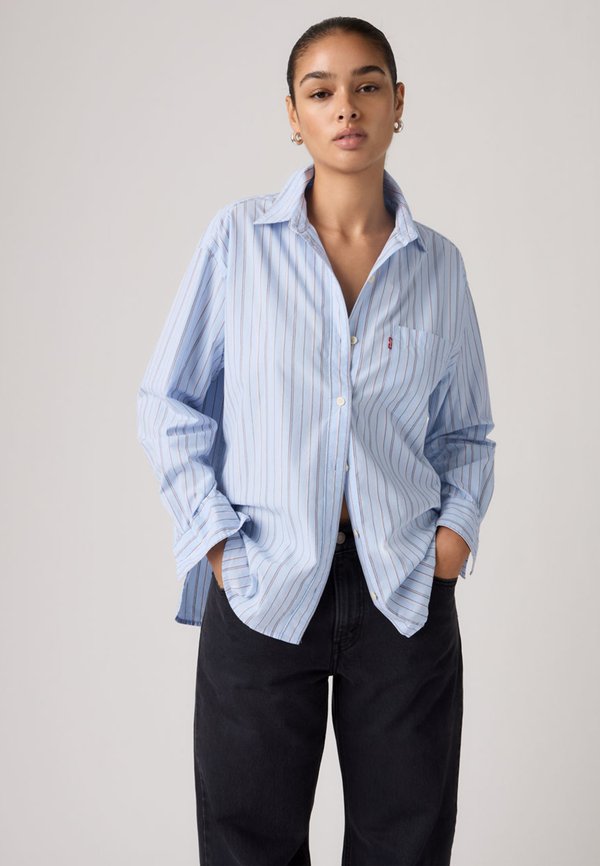 Levi's® HARLIE - Button-down blouse - amari stripe chambray blue 1 poplin