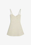 Bershka STRAPPY CORSET - MINI DRESS - Day dress - beige