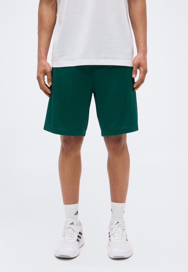 adidas Performance WORKOUT ESSENTIALS BASE 3 STRIPES 9 INCH SHORT - Sports shorts - collegiate green/black