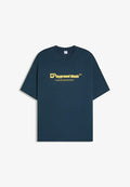 Bershka PLAYGROUND MINDS - Print T-shirt - dark blue