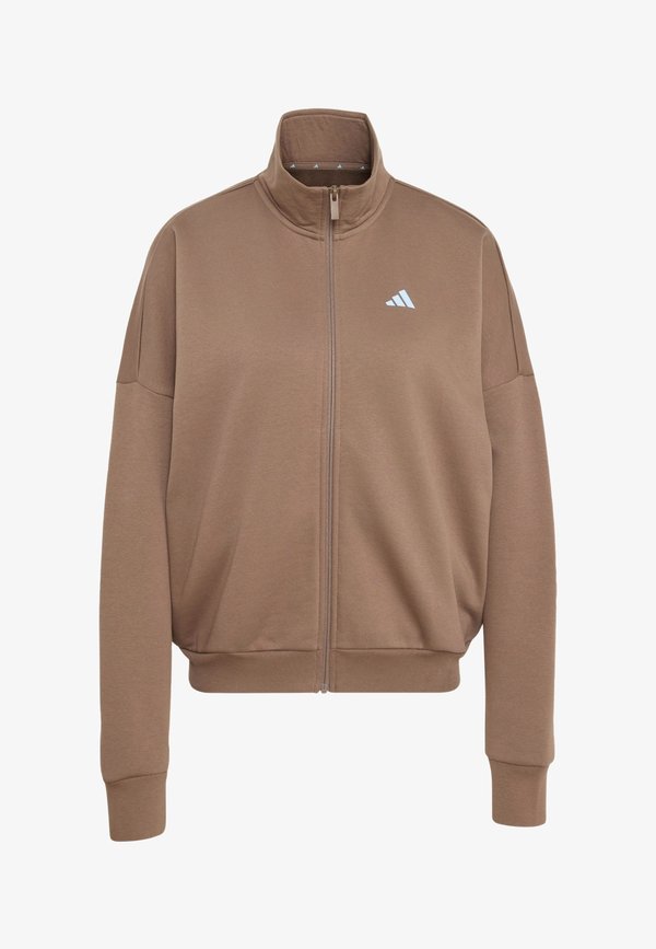 adidas Sportswear 3 STRIPES STUDIO TRACKTOP - Zip-up sweatshirt - earth strata