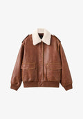 Mango Faux leather jacket - braun