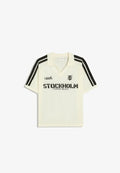 Bershka POLO - RETROSPORT WITH STRIPES - Print T-shirt - white