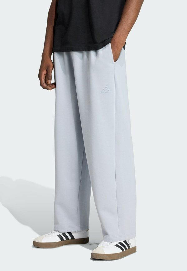 adidas Sportswear SOFT LUX STRAIGHT LEG PANTS - Tracksuit bottoms - halo silver