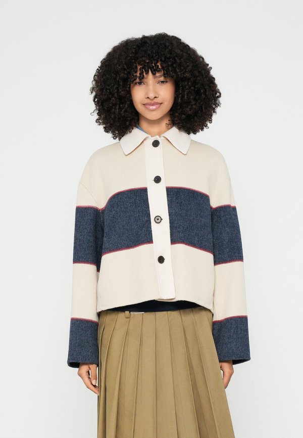 Tommy Hilfiger OVERSIZED WOOL BLEND RUGBY CROPPED JACKET