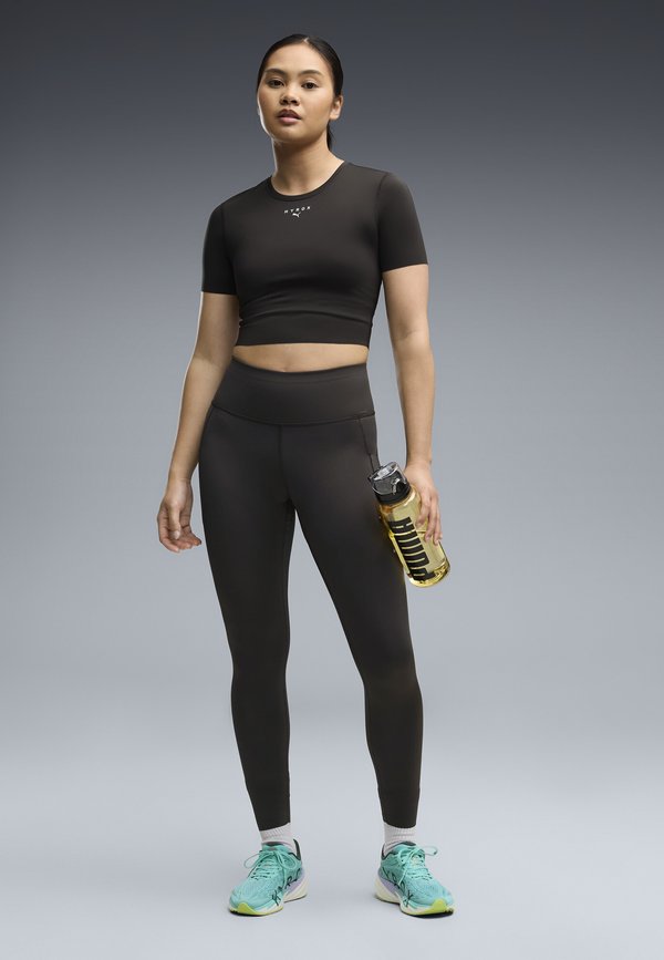 Puma W PUMA X HYROX PWRMODE CROP TEE - Sports T-shirt - puma black