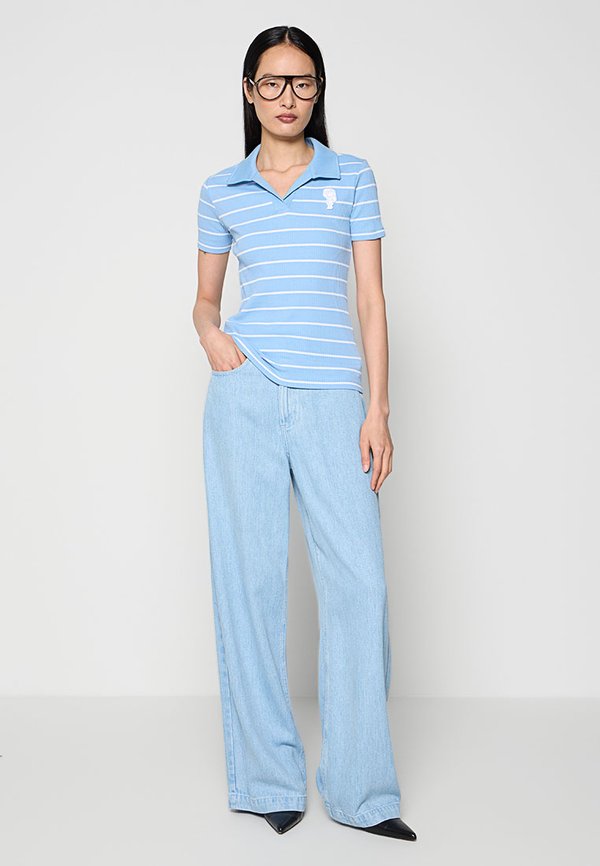 KARL LAGERFELD IKON STRIPED RIB POLO