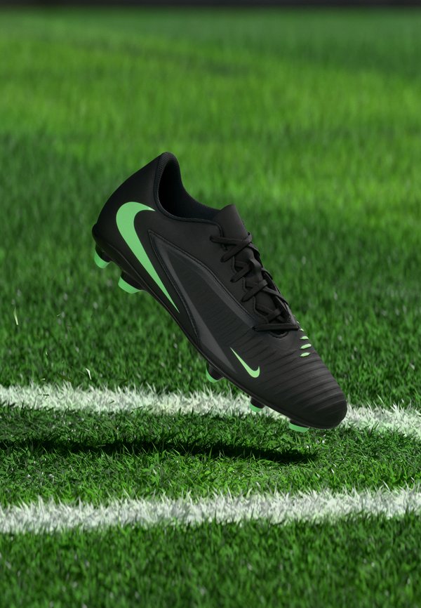 Nike Performance PHANTOM 6 LOW CLUB FG/MG UNISEX - Football boots artificial grass - black/illusion green