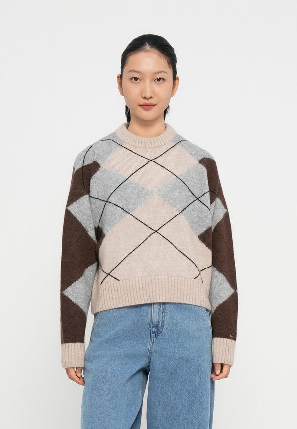 Tommy Hilfiger Jumper - legacy brown/mid grey