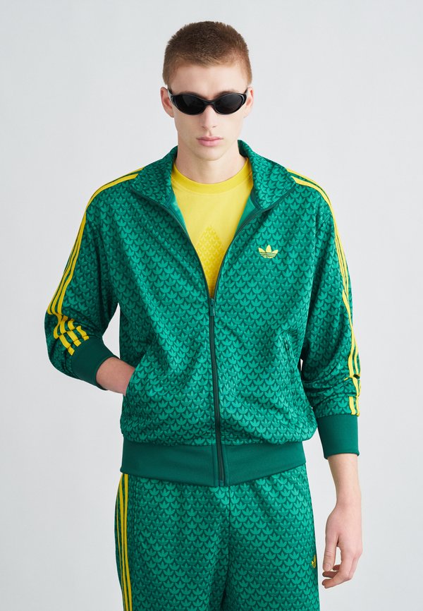 adidas Originals FIREBIRD MONOGRAM - Zip-up sweatshirt - collegiate green